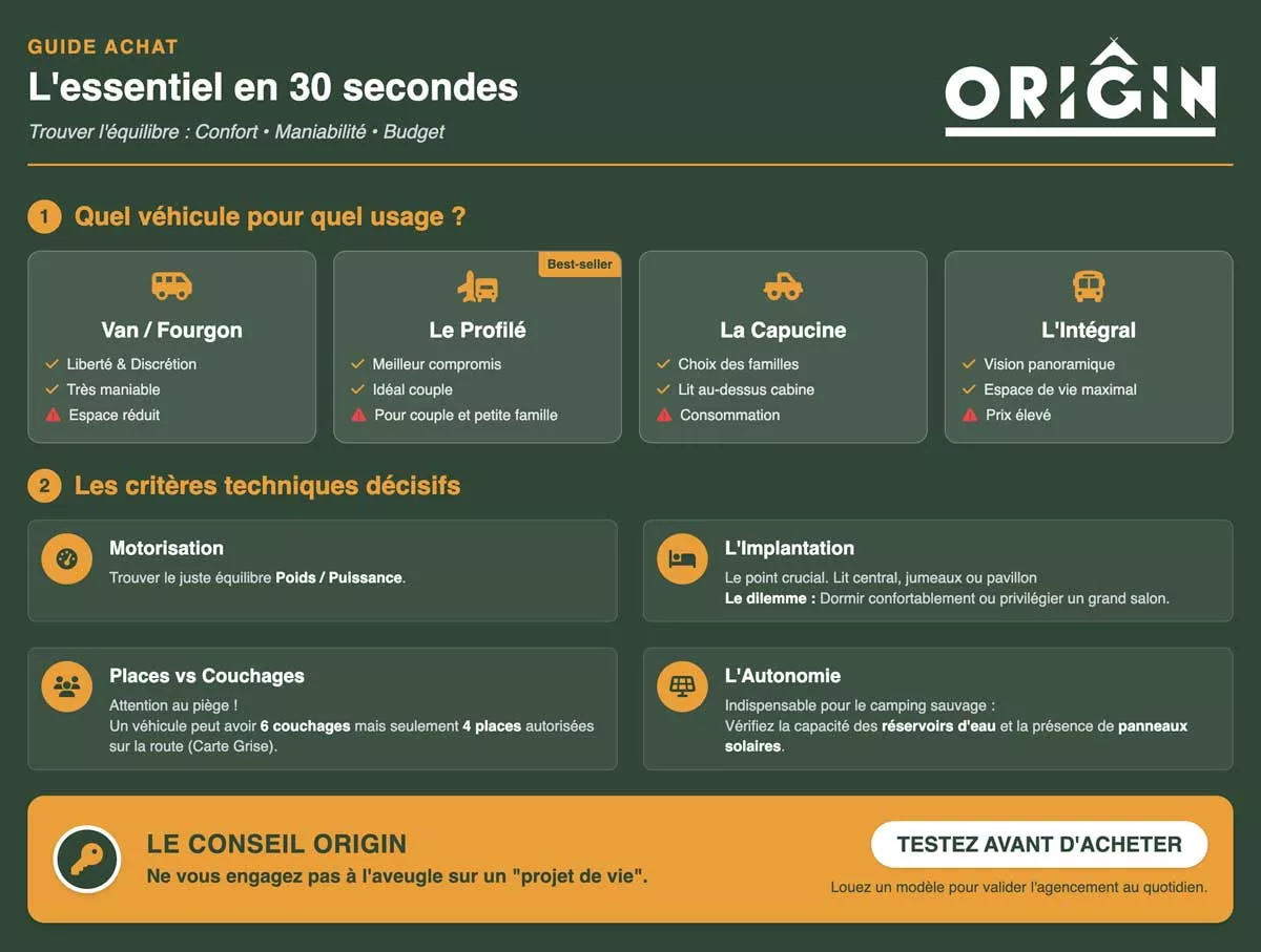 Infographie Guide Achat Camping-car