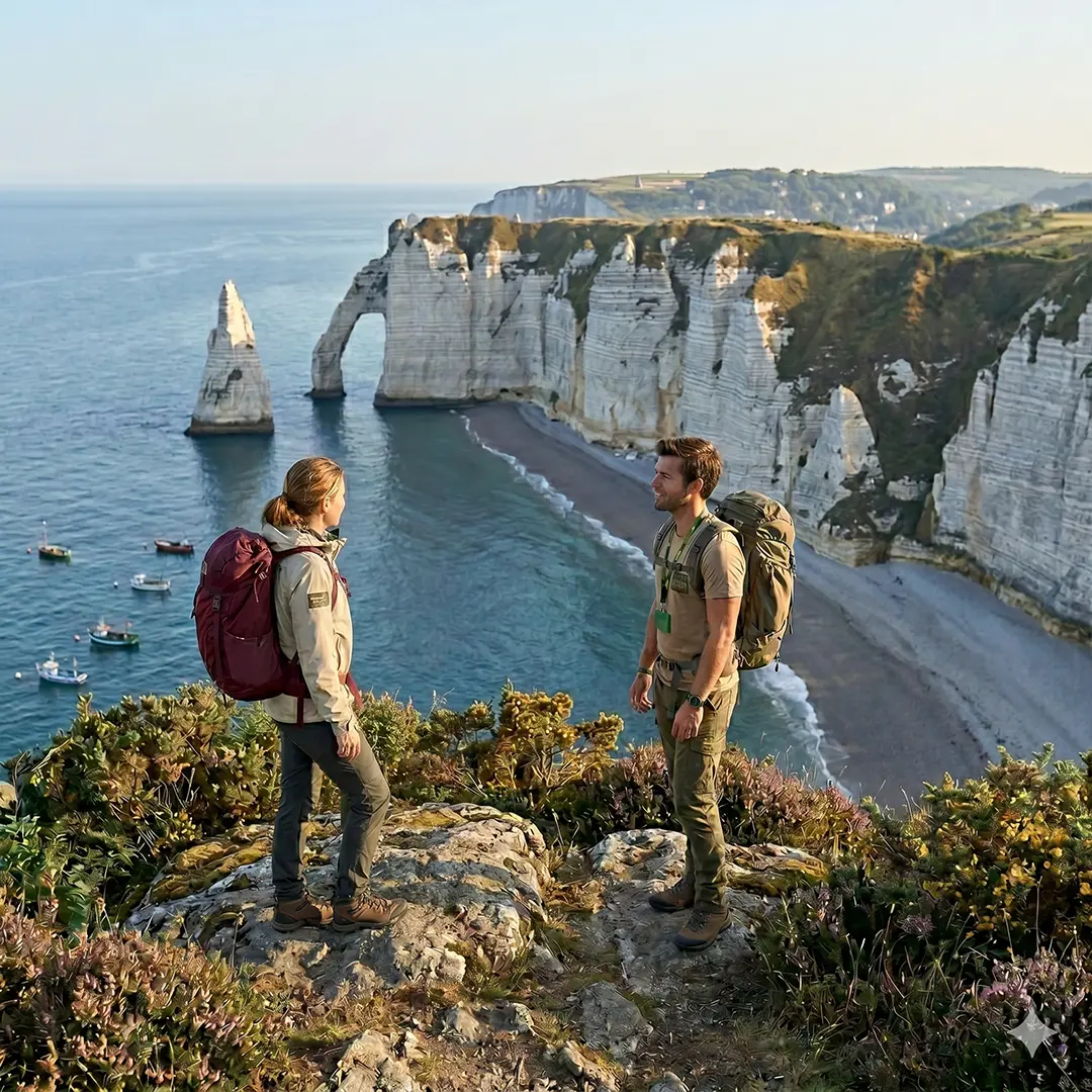 couple etretat couple etretat
